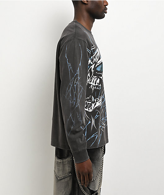 Vitriol Stone Fish Charcoal Wash Long Sleeve T-Shirt