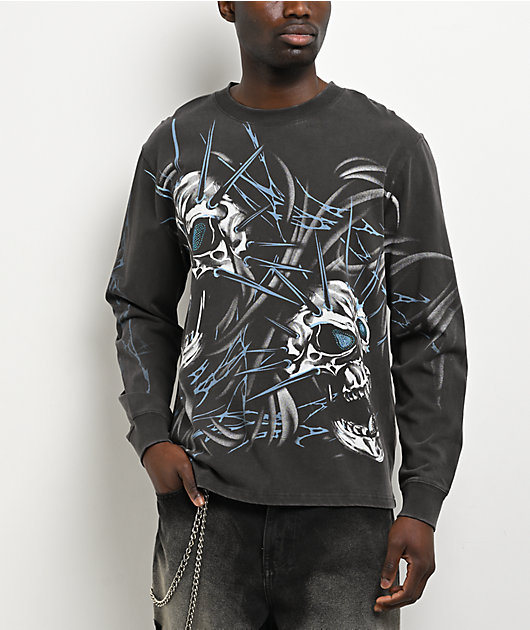 Vitriol Stone Fish Charcoal Wash Long Sleeve T-Shirt