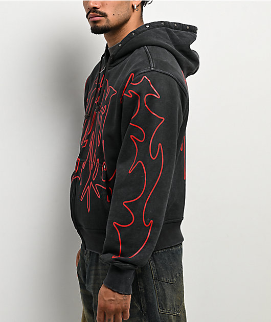 トップス beeden VEST STUDS HOODIE HUDSON Stones Studs Hoodie 637-BLK - Shiekh
