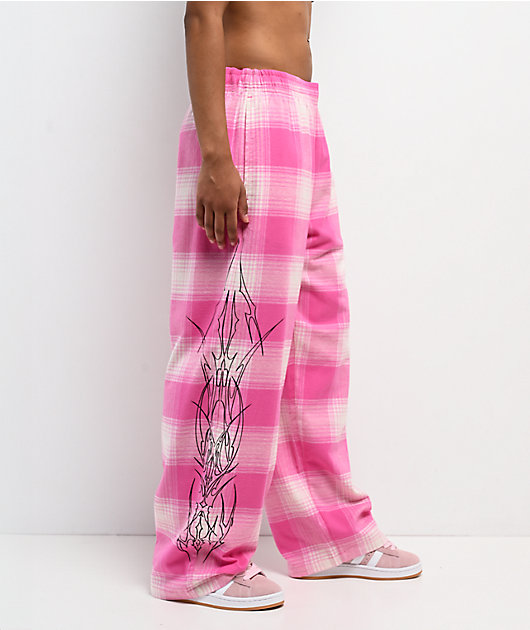 Vitriol Summoned Pink Plaid Lounge Pants