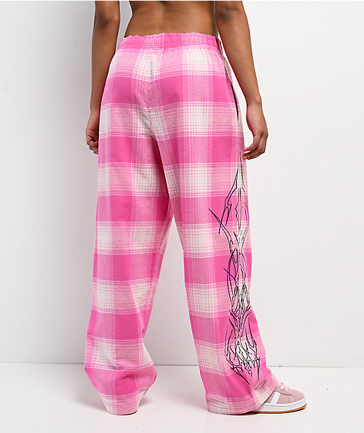 Vitriol Summoned Pink Plaid Lounge Pants