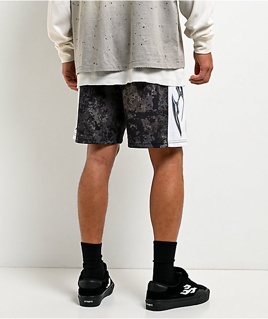 Vitriol Thorn Black & White Mesh Shorts