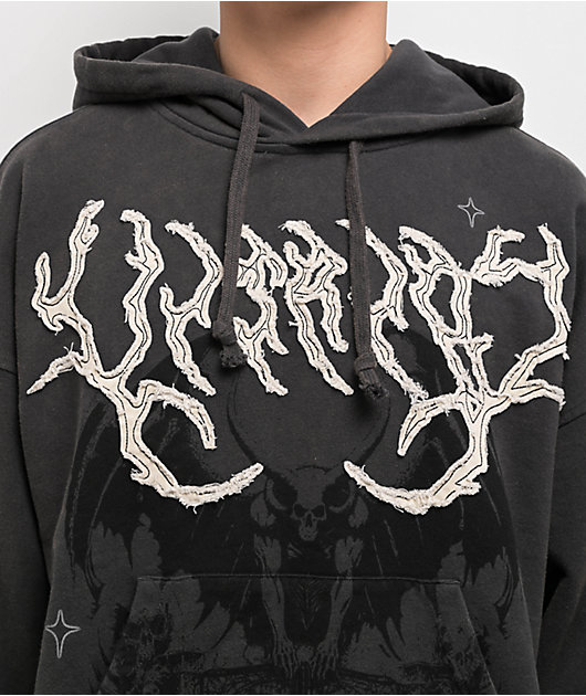 Vitriol Thunder Black Wash Boxy Hoodie