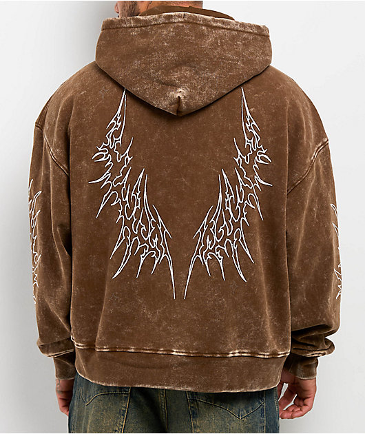 Vitriol Thunder Brown Wash Hoodie
