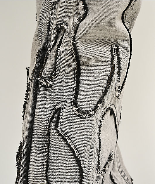 Vitriol Trench Grey Wash Skinny Flare Jeans