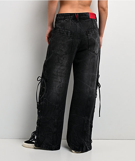 Vitriol Verona Tie Me Knot Black Wash Jeans