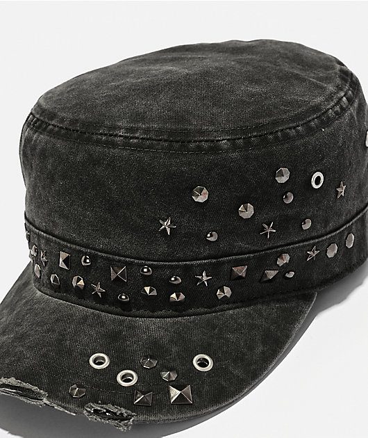 Vitriol Viggo Distressed Black Military Hat