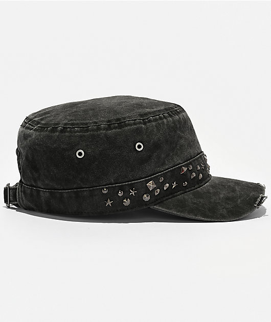 Vitriol Viggo Distressed Black Military Hat