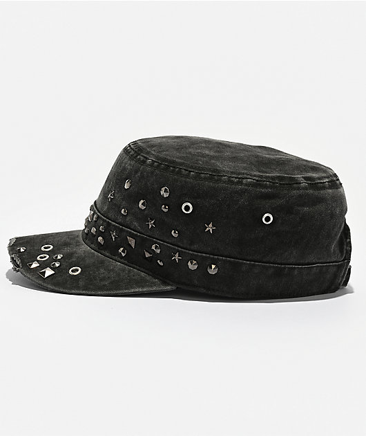 Vitriol Viggo Distressed Black Military Hat