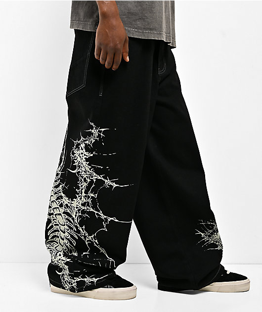 Vitriol Void Creep Black Wide Leg Jeans