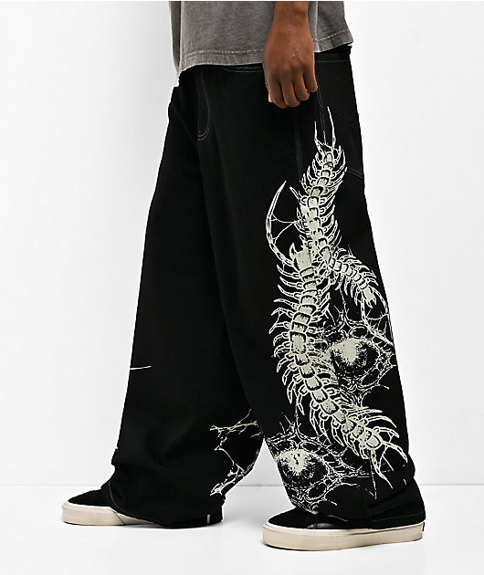 Vitriol Void Creep Black Wide Leg Jeans
