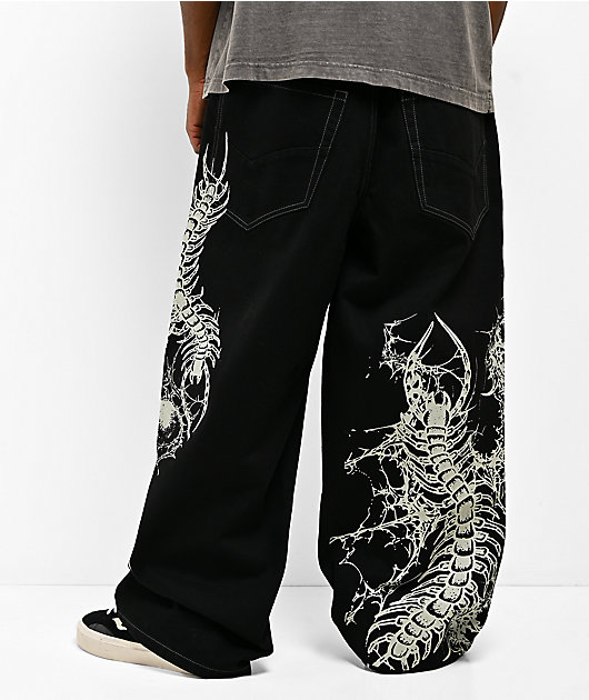 Vitriol Void Creep Black Wide Leg Jeans