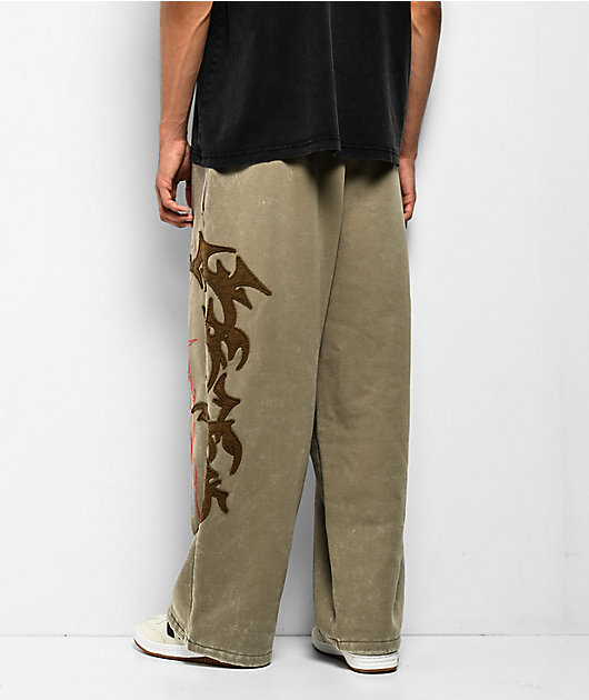 Vitriol Void Shroud Beige Fleece Sweatpants