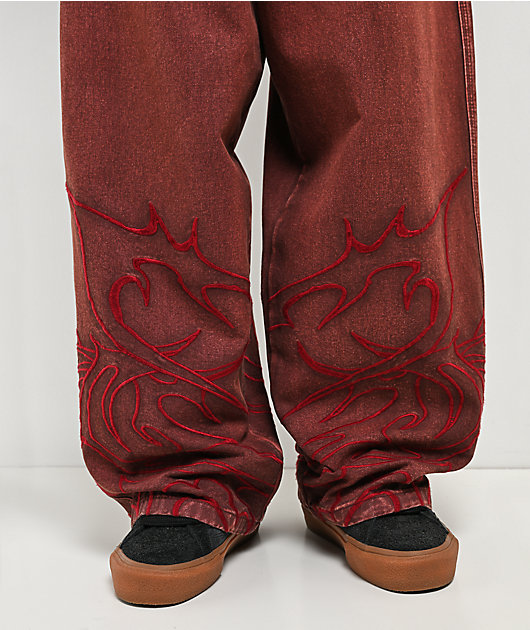 Vitriol Void Tetanus Wash Ultra Wide Canvas Pants