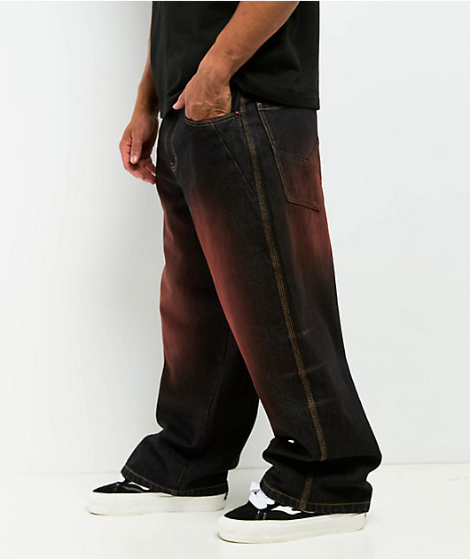 Vitriol Voided Color Black Wash Ultra Wide Jeans | Zumiez
