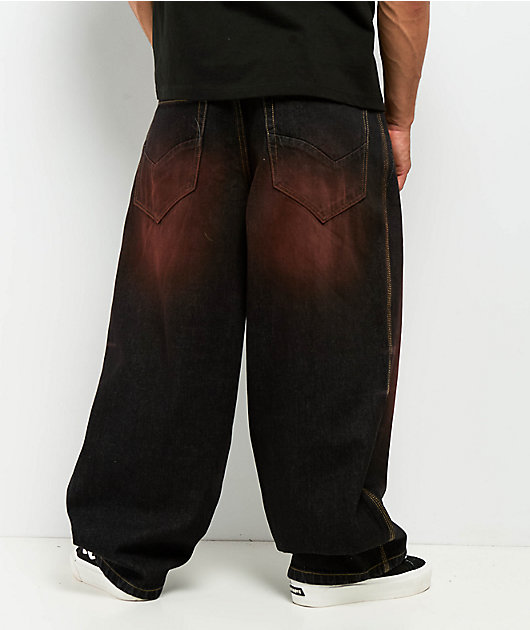 Vitriol Voided Color Black Wash Ultra Wide Jeans | Zumiez