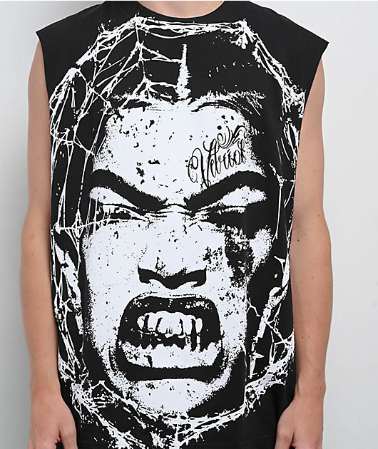 Vitriol Web Shawty Black Tank Top