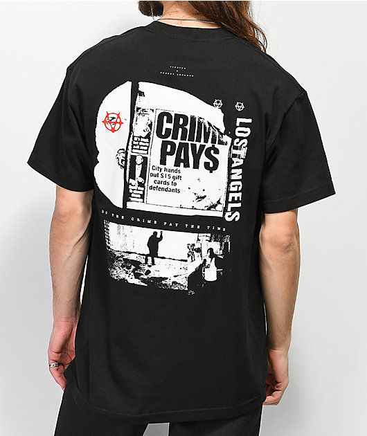 Vitriol x Robert LeBlanc Crime Pays camiseta negra