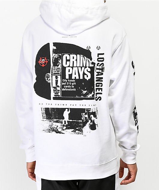 Vitriol x Robert LeBlanc Crime Pays sudadera con capucha blanca