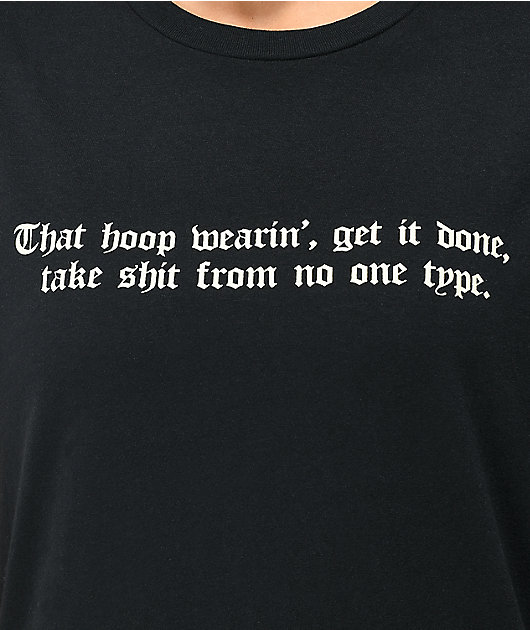 Viva La Bonita Hoop Wearin Black T-Shirt 