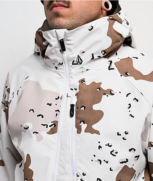 Volcom 2836 White Camo 20K Insulated Snowboard Jacket