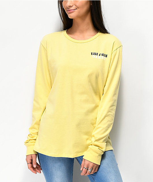 youth long sleeve yellow shirt