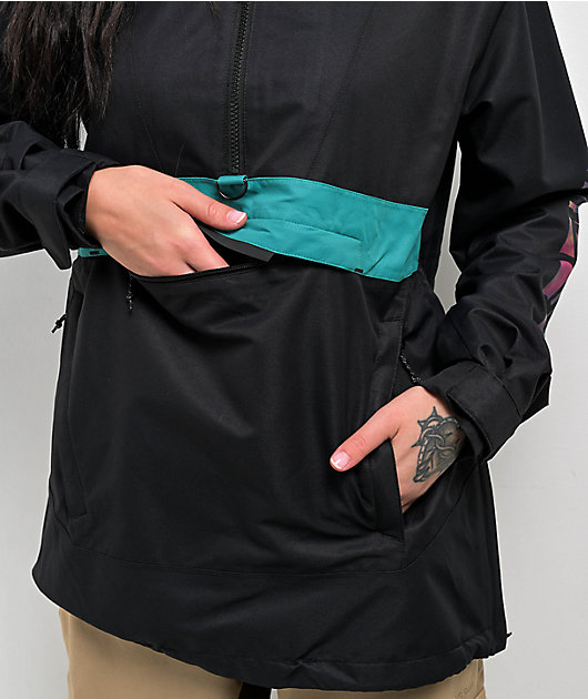 Volcom Ashfield Black & Blue 10K Anorak Snowboard Jacket