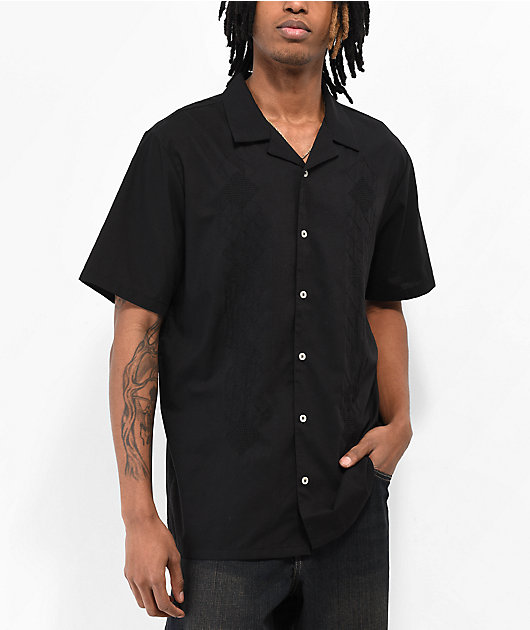 Volcom Baracostone Black Short Sleeve Button Up Shirt | Zumiez