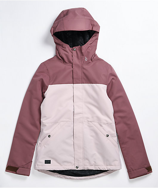 volcom bolt mauve 10k snowboard jacket
