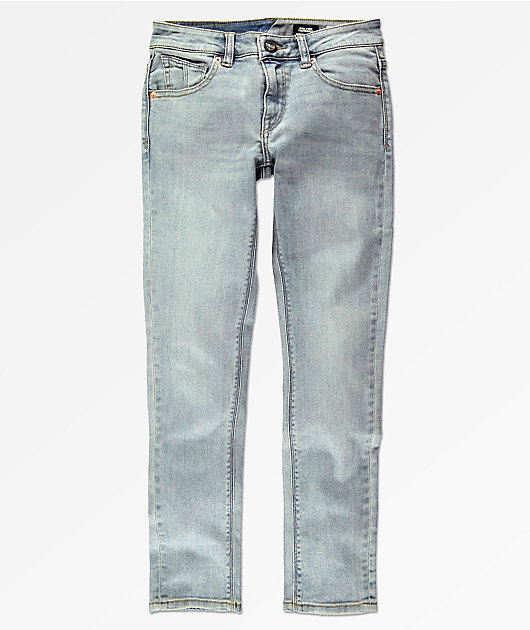 light blue tapered jeans