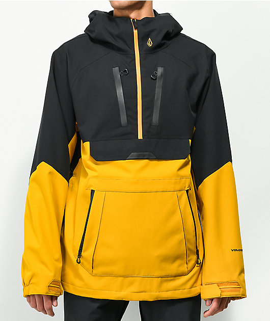 Volcom Brighton Gold Black 15K Anorak Snowboard Jacket