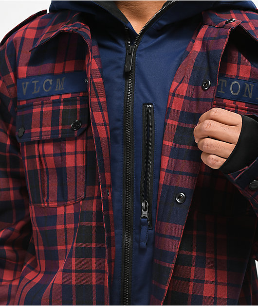 RED 2019 Details about   VOLCOM CREEDLE2STONE SNOWBOARD JACKET 