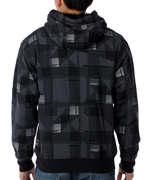 black fur lined hoodie