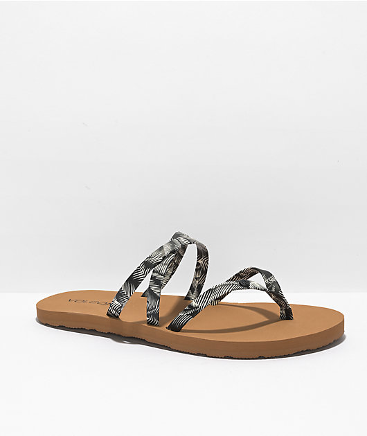 Volcom Easy Breezy II Black & White Sandals | Zumiez