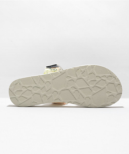 Volcom Eco Recliner Tie Dye & White Slide Sandals 