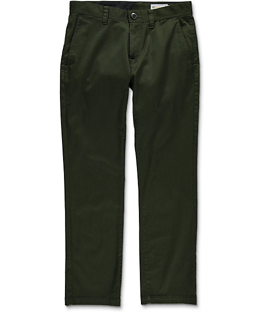 dark green chino pants