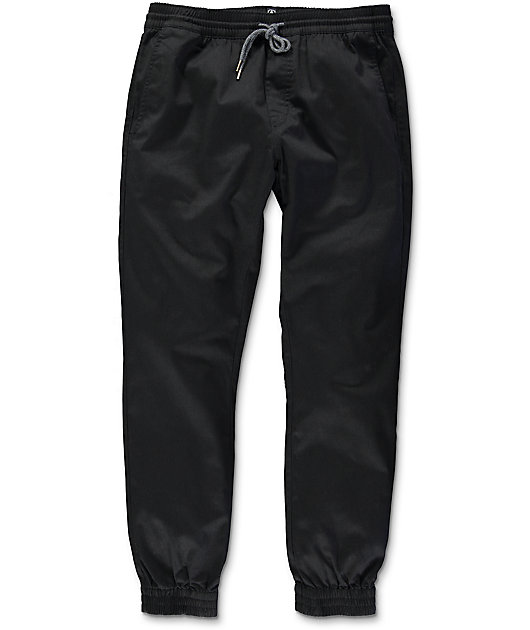 black joggers slim