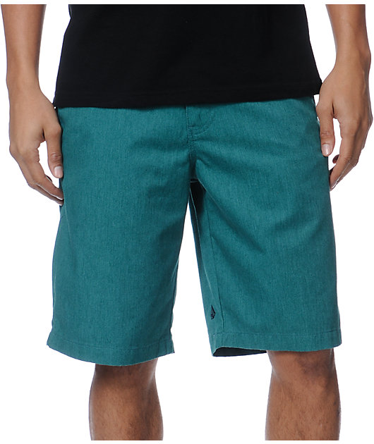 teal chino shorts