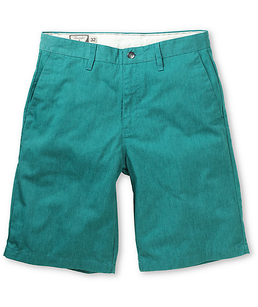 teal chino shorts