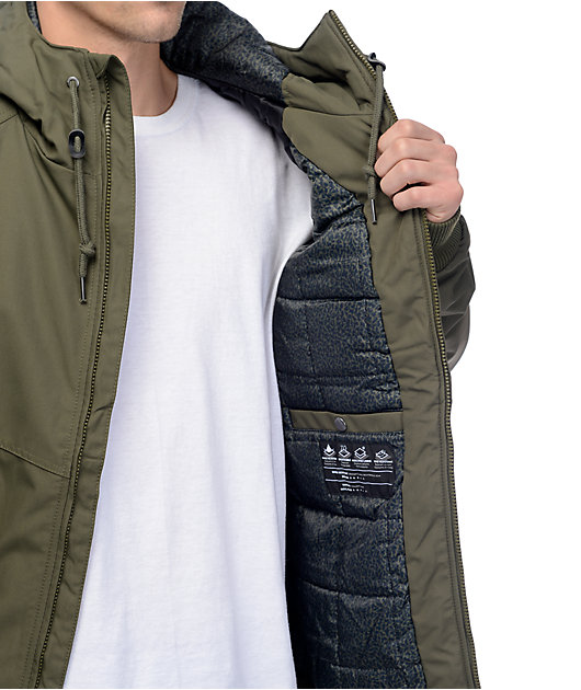 volcom hernan insulated black bomber jacket