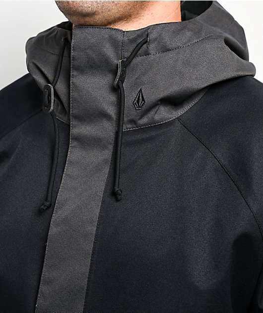 Volcom Hosesegor Black & Grey 20K Anorak Snowboard Jacket | Zumiez