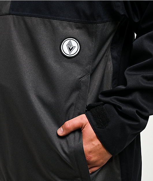 Volcom Hosesegor Black & Grey 20K Anorak Snowboard Jacket | Zumiez
