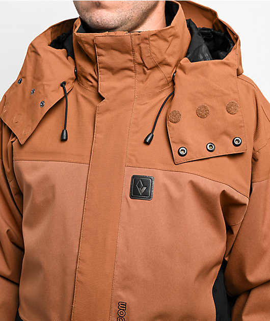 Volcom Kleveland Brown 15K Snowboard Jacket | Zumiez