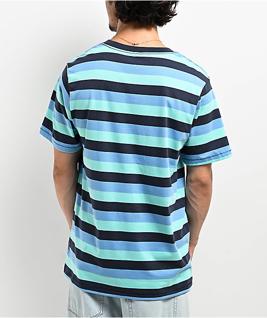 volcom 人気 ポケットtシャツ blue