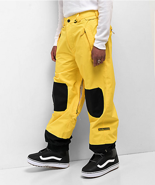 Volcom Longo Gore-Tex Black & Yellow 15K Snowboard Pants