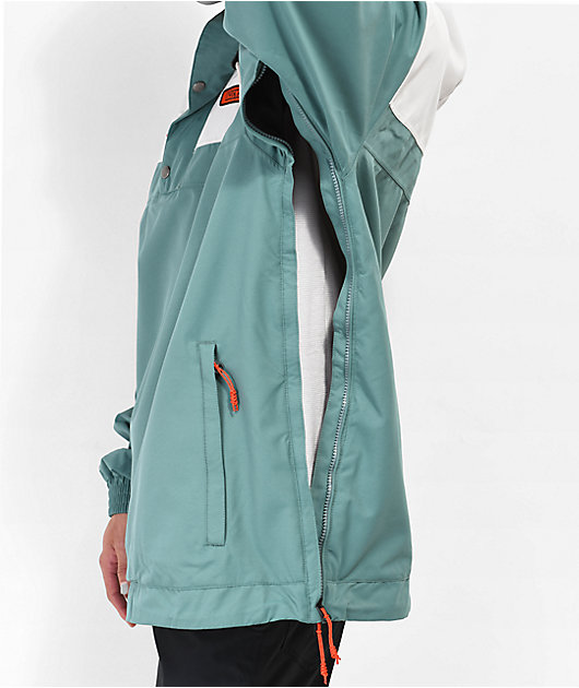 VOLCOM アノラック ジャケット グリーン/ホワイト　Mサイズ Volcom Longo Green & White 10K Anorak Snowboard Jacket | Zumiez