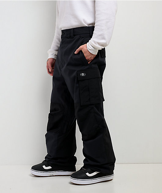 Volcom NWRK Black 15K Baggy Snowboard Pants | Zumiez