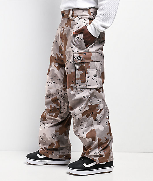 Volcom NWRK Camo 15K Baggy Snowboard Pants | Zumiez