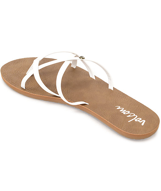  Volcom  New School White Sandals  Zumiez