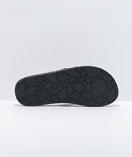 Volcom Recliner Black & Khaki Sandals